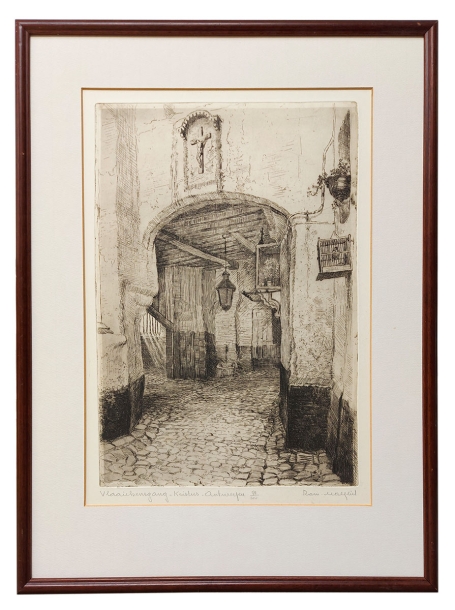 Gesigneerde ets van Romain Malfliet kopen