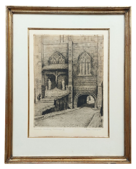 Gesigneerde ets van Malfliet kopen