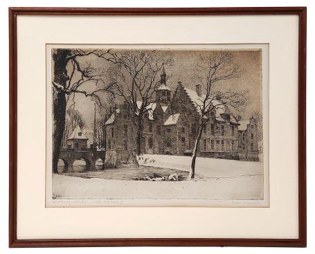 Gesigneerde ets van Romain Malfliet kopen