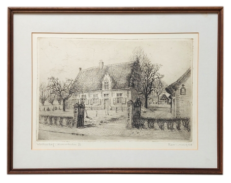 Gesigneerde ets van Romain Malfliet kopen