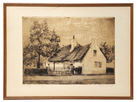 Gesigneerde ets van Romain Malfliet kopen