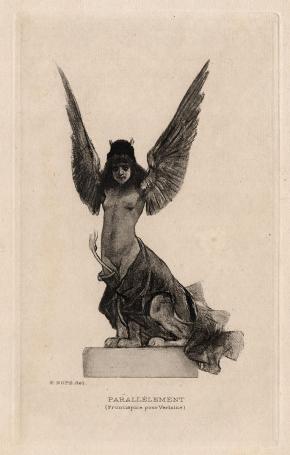 Félicien Rops met een heliogravure uit 1924