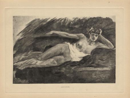 Félicien Rops met een heliogravure uit 1905