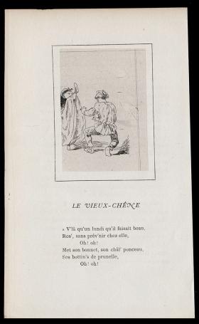 Félicien Rops met een ets uit 1864 ,Le vieux Chêne