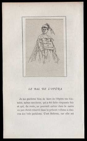 Félicien Rops met een ets uit 1864 , Le Bal de L Opera