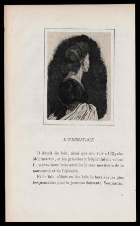 Félicien Rops met een kleine ets uit 1864
