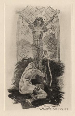 Félicien Rops met een heliogravure uit 1908