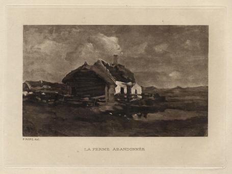 Félicien Rops met een heliogravure uit 1924