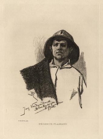 Félicien Rops met een heliogravure uit 1924