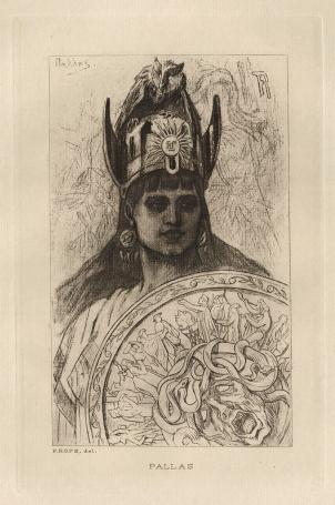Félicien Rops met een heliogravure uit 1924