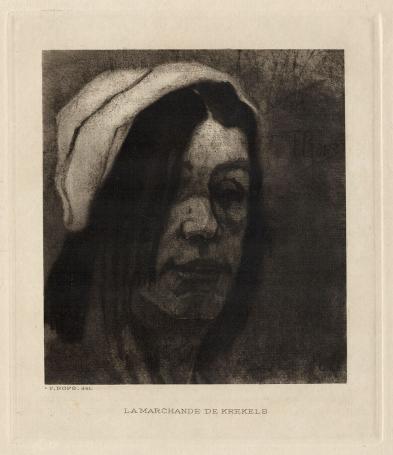 Félicien Rops met een heliogravure uit 1924
