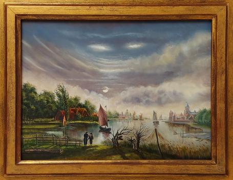 Olieverfschilderij van Boomse kunstenaar