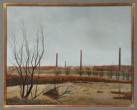 Olieverfschilderij van 1982 van Boom