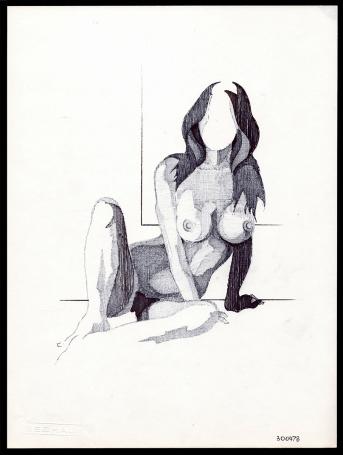 Naakttekening van de Belgische kunstschilder Eugène Eechaut kopen