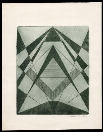 Abstracte ets van de Belgische kunstenaar Léon Smets kopen
