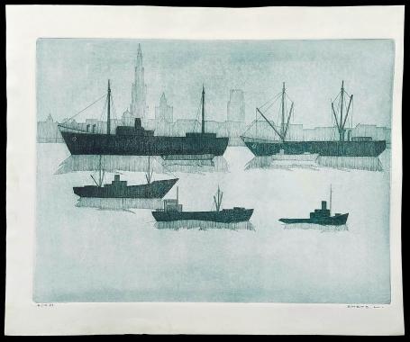 Boten geëtst door Mechelse kunstenaar Léon Smets