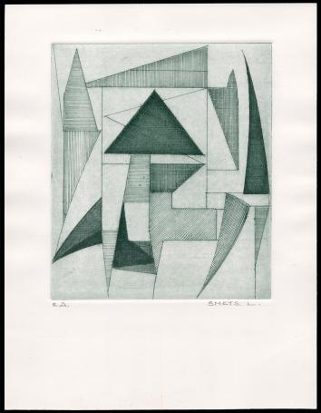 Abstracte ets van de Belgische kunstenaar Léon Smets kopen