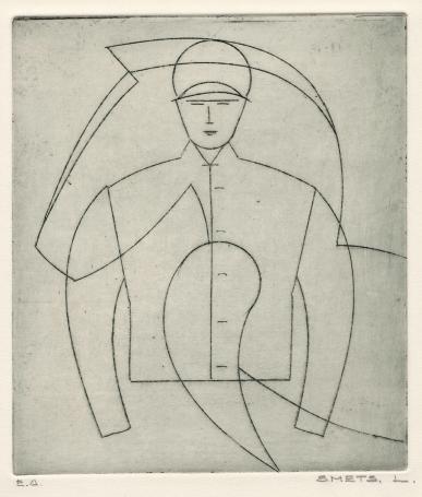 Abstract figuratief kunstwerk op papier