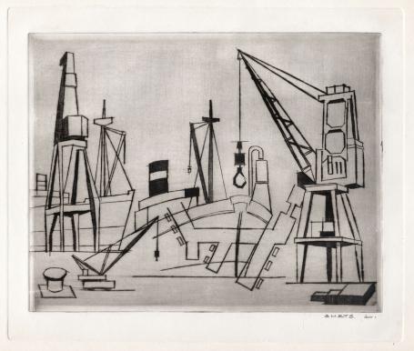 Een genummerde ets van Léon Smets