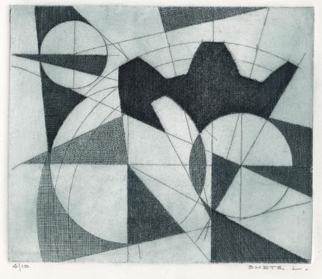 Een gesigneerde ets van Léon Smets