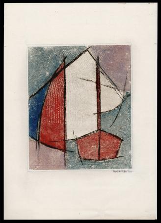 Monotype van de Mechelse kunstenaar Léon Smets