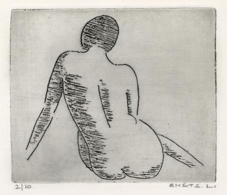 Gravure van Léon Smets, Belgische graficus