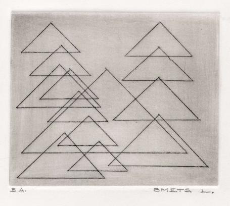 Kleine ets van Léon Smets, épreuve d'artiste