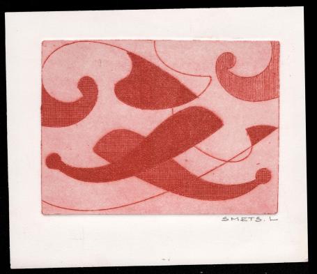 Abstract kunstwerkje op papier gedrukt