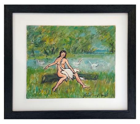 Gouache van de Belgische kunstenaar Stephan Gorus