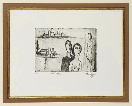 Kunstwerkje op papier van de Belgische kunstenaar Theo Humblet kopen