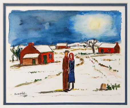 Kunstwerkje op papier van de Belgische kunstenaar Theo Humblet kopen