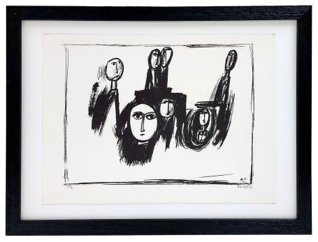 Linosnede door Leuvense kunstenaar Theo Humblet