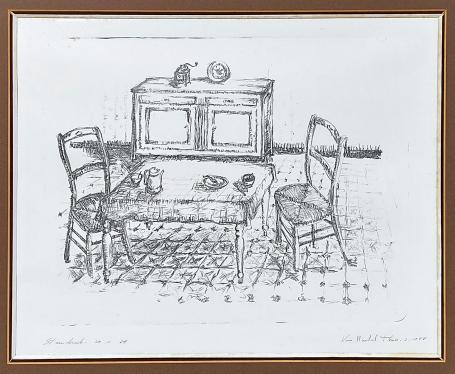 Interieur, litho van de Belgische kunstenaar Théo Van Rintel kopen