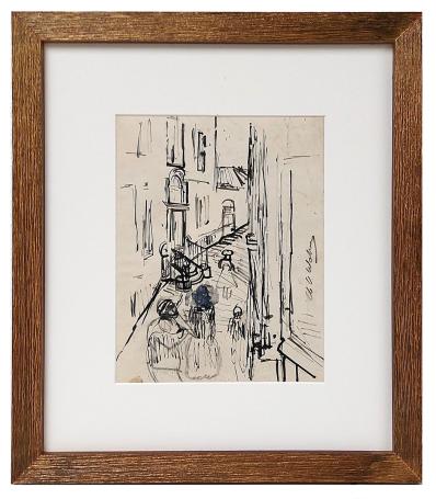 Tekening van de Belgische tekenaar Henri Victor Wolvens