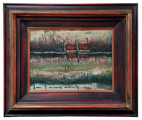 Schilderij op paneel van de Belgische kunstschilder Stephaan Tessely