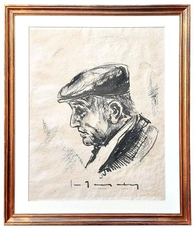 Tekening van de Belgische kunstenaar Stephaan Tessely