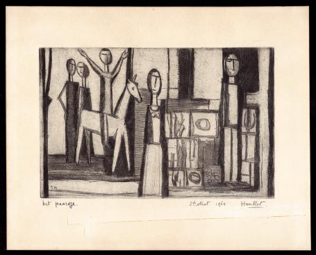 Grafisch werk Belgische kunstenaar Theo Humblet