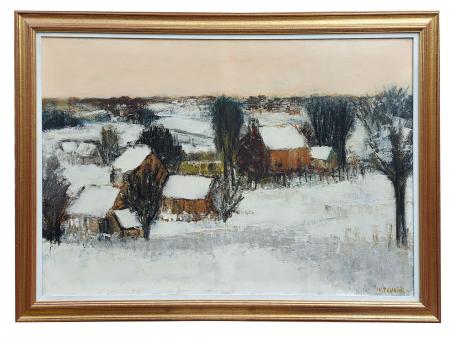 Landschap geschilderd door Walter Theunynck