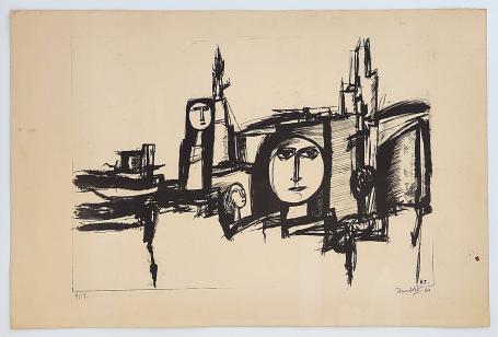 Kunstwerkje op papier van de kunstenaar Theo Humblet kopen