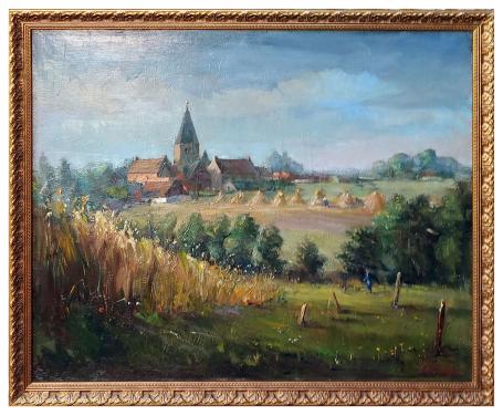 Landschap , schilderij van Joseph Tilleux