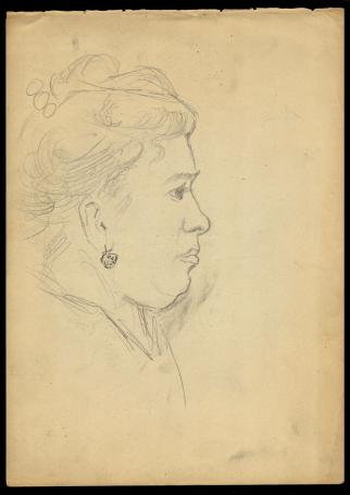 Felix Timmermans met tekeningen op papier