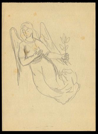 Tekening van Felix Timmermans uit 1946