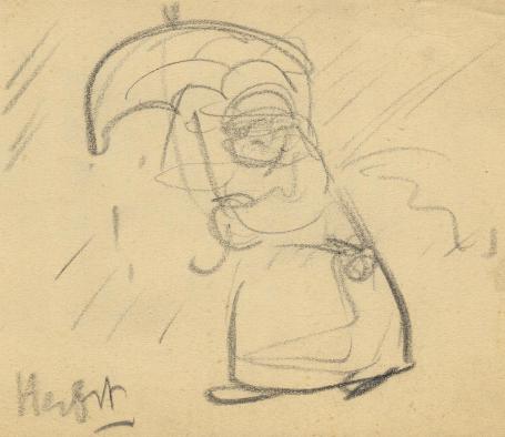 Felix Timmermans met tekening Herfst