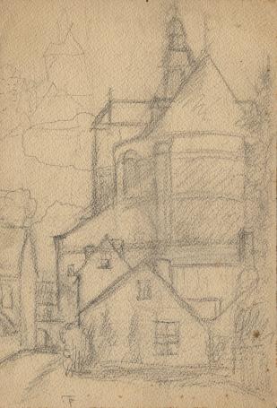 Felix Timmermans met tekening op papier