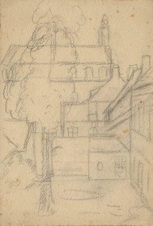 Felix Timmermans met tekening op papier
