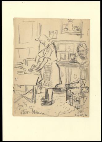 Tekening van Felix Timmermans uit 1946
