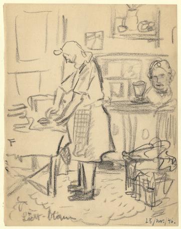 Felix Timmermans met tekening op papier