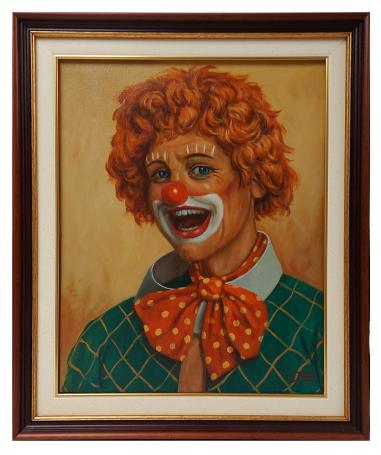 De Clown geschilderd door Leonardo Torfs