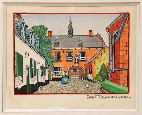 Tonet Timmermans met een gouache