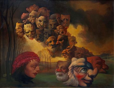 Surrelatistisch schilderij van Jos Trotteyn kopen